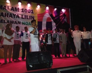 Ketgam : Perangi Hoax Sekber Jokowi Gelar Malam Solidaritas 1001 Lilin