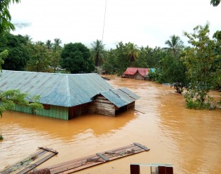 Ketgam : rumah warga yang kebanjiran 