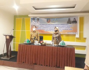 Ketgam: Pembukaan Rakor dan Evaluasi pelaksanaan Pelembagaan Pengarusutamaan Gender (PUG) di salah satu hotel di Kendari, Selasa, (25/5/2021). 